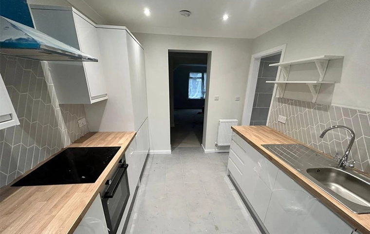 Compact galley kitchen with smart layout and maximised storage
